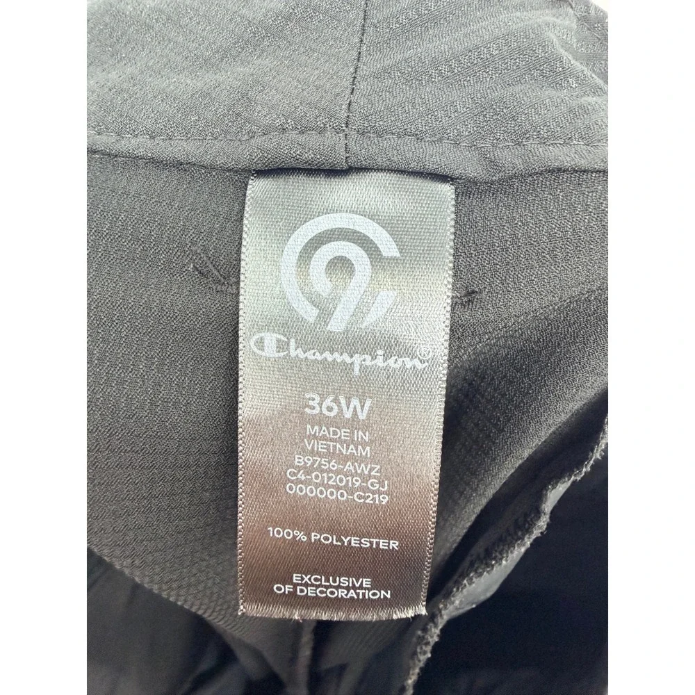 Champion C9 Athletic Golf Shorts Mens 36W Black Good Polyester Cargo Pockets
